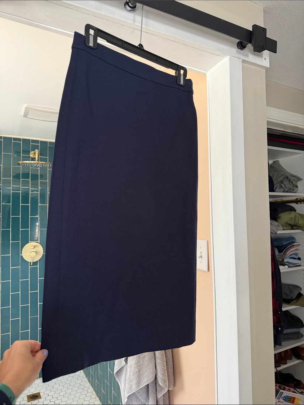 J. Crew Navy Pencil Skirt - Classic Straight Silhouette